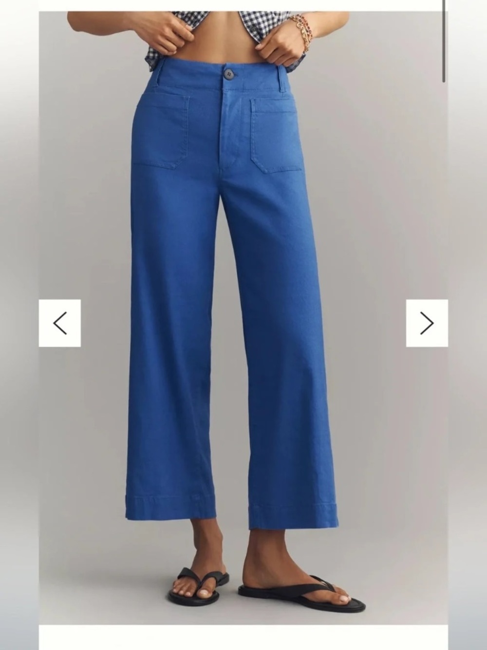 Maeve by Anthropologie Colette Pants, Sz 29, High Rise Cropped Wide Leg